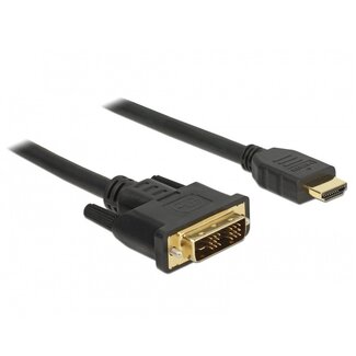 DeLOCK Premium DVI-D Single Link - HDMI kabel / zwart - 0,50 meter