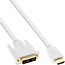 Premium DVI-D Single Link - HDMI kabel / wit - 0,50 meter