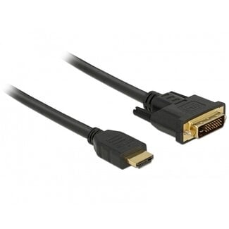 DeLOCK Premium DVI-D Dual Link - HDMI kabel / zwart - 1 meter