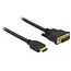 Premium DVI - HDMI kabel | DVI-D Dual Link | verguld | zwart | 3 meter