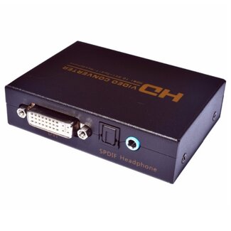 Coretek HDMI naar DVI-I Dual Link + Audio converter