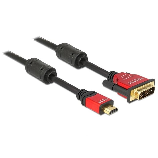 DeLOCK premium DVI-D Single Link - HDMI kabel - 3 meter