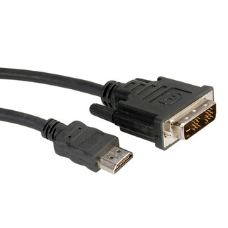 Roline Premium DVI-D Single Link - HDMI kabel / UL - 1 meter