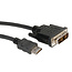 Premium DVI-D Single Link - HDMI kabel / UL - 1 meter