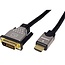 Roline hoge kwaliteit DVI-D Dual Link - HDMI kabel / UL - 1 meter