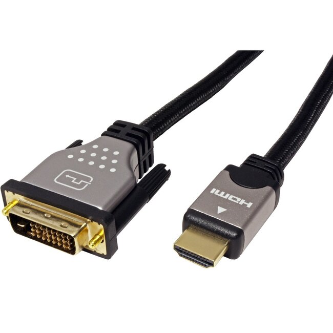 Roline hoge kwaliteit DVI-D Dual Link - HDMI kabel / UL - 2 meter