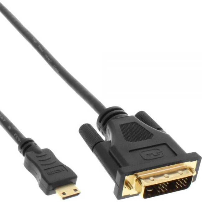 Mini HDMI naar DVI-D Single Link kabel / zwart - 0,50 meter