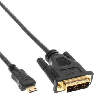 InLine Mini HDMI naar DVI-D Single Link kabel / zwart - 3 meter