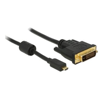 DeLOCK Micro HDMI naar DVI-D Dual Link kabel / zwart - 1 meter