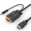 HDMI naar VGA + 3,5mm Jack kabel / zwart - 1,8 meter