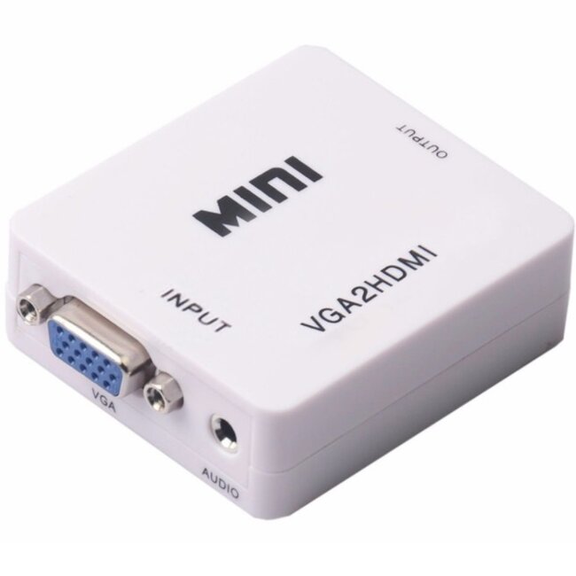 VGA + 3,5mm Jack naar HDMI converter / wit