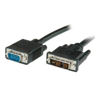 Value DVI-I naar VGA kabel / zwart - 2 meter
