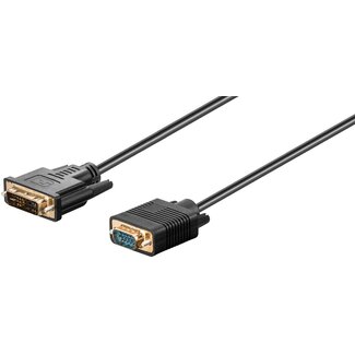 Goobay Premium DVI-A naar VGA kabel / zwart - 2 meter