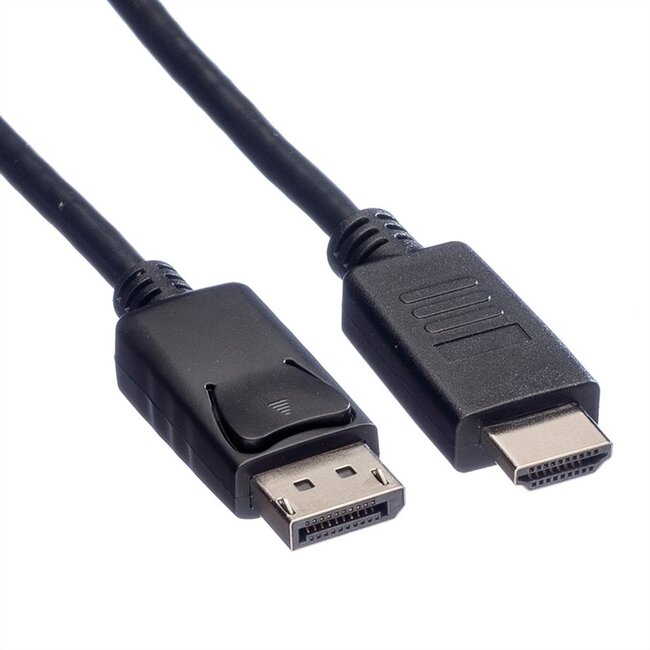 DisplayPort naar HDMI kabel - DP 1.2 / HDMI 1.4 (4K 30Hz) / zwart - 1 meter