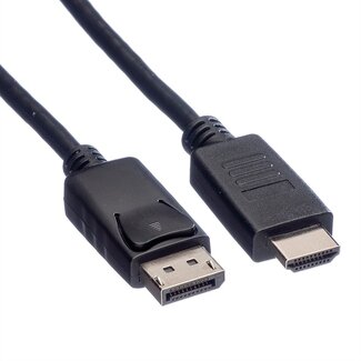 Nedis DisplayPort naar HDMI kabel - DP 1.2 / HDMI 1.4 (4K 30Hz) / zwart - 1,8 meter