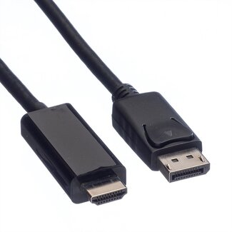 Goobay DisplayPort naar HDMI kabel - DP 1.2 / HDMI 2.0 (4K 60Hz) / zwart - 1 meter