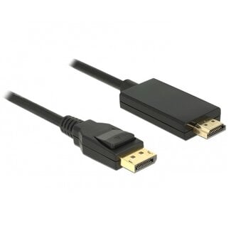 DeLOCK Premium DisplayPort naar HDMI kabel - DP 1.2 / HDMI 1.4 (4K 30Hz) / zwart - 5 meter