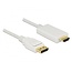 Premium DisplayPort naar HDMI kabel - DP 1.2 / HDMI 1.4 (4K 30Hz) / wit - 2 meter