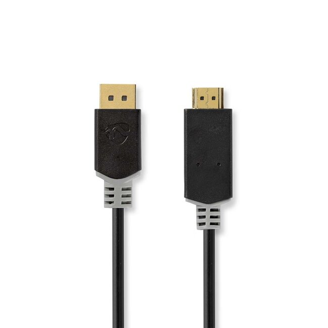 Nedis DisplayPort naar HDMI kabel - DP 1.2 / HDMI 1.4 (4K 30Hz) / zwart - 2 meter