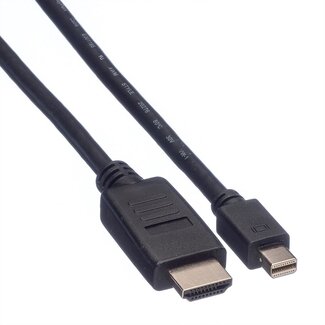 Value Mini DisplayPort 1.2 naar HDMI 1.4 kabel (4K 30 Hz) / zwart - 4,5 meter