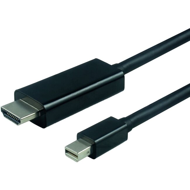 Mini DisplayPort 1.2 naar HDMI 2.0 kabel (4K 60 Hz) / zwart - 1 meter