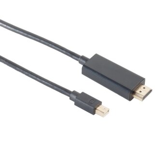 S-Impuls Mini DisplayPort 1.4 naar HDMI 2.0 kabel (4K 60 Hz + HDR) / zwart - 2 meter