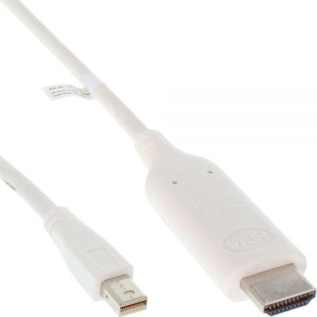 Premium Mini DisplayPort 1.2 naar HDMI 1.4 kabel (4K 30 Hz) / wit - 1 meter