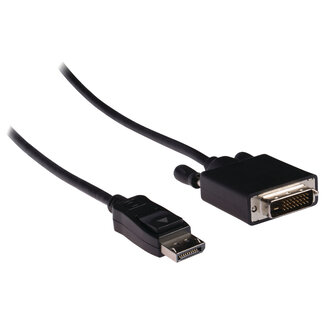 S-Impuls DisplayPort naar DVI kabel - DP 1.1 (1920 x 1200) / zwart - 1 meter