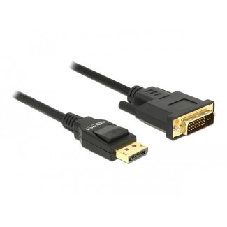 DeLOCK Premium DisplayPort naar DVI kabel - DP 1.2a (4K 30Hz) / zwart - 1 meter