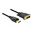 Premium DisplayPort naar DVI kabel - DP 1.2a (4K 30Hz) / zwart - 1 meter