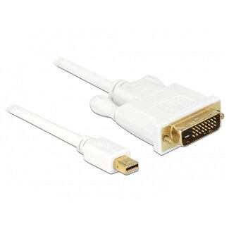 DeLOCK Premium Mini DisplayPort 1.1a naar DVI kabel (1920 x 1200) / wit - 0,50 meter