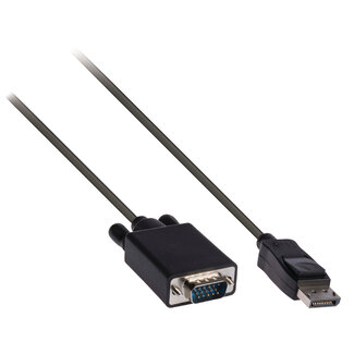 Value DisplayPort 1.1 naar VGA kabel / zwart - 3 meter