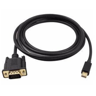 Dolphix Mini DisplayPort 1.1 naar VGA kabel / zwart - 1,8 meter
