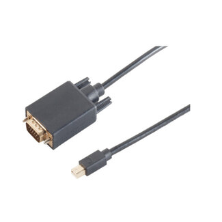 S-Impuls Mini DisplayPort 1.2 naar VGA kabel / zwart - 1 meter