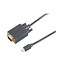 Mini DisplayPort 1.2 naar VGA kabel / zwart - 1 meter