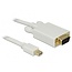 Premium Mini DisplayPort 1.1a naar VGA kabel / wit - 1 meter