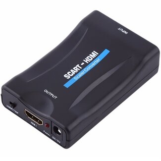 MaxTrack Scart naar HDMI converter - voeding via USB / zwart