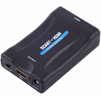Universal Scart naar HDMI converter - voeding via USB / zwart