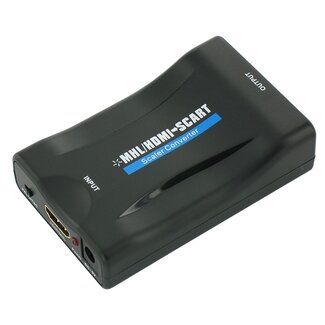 S-Impuls HDMI naar Scart converter - voeding via USB / zwart