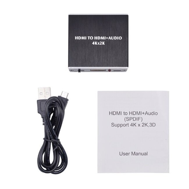 HDMI naar stereo en 5.1 audio extractor - HDMI 1.4 (4K 30Hz) / zwart