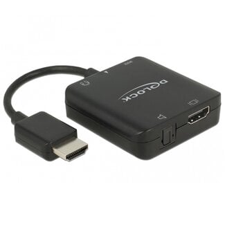 DeLOCK Premium HDMI naar stereo en 5.1 audio extractor - compact - HDMI 1.4 (4K 30Hz) / zwart