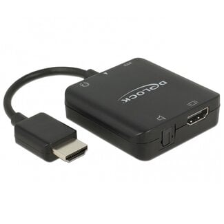 DeLOCK Premium HDMI naar stereo en 5.1 audio extractor - compact - HDMI 2.0 (4K 60Hz) / zwart