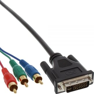 MaxTrack DVI-I Dual Link - Tulp component video kabel - 5 meter