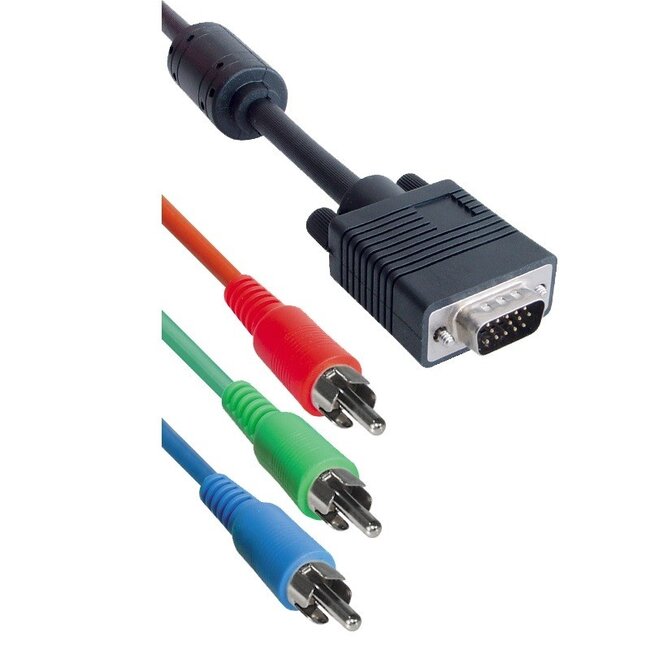 VGA (m) - Component 3RCA (m) kabel / zwart - 2 meter