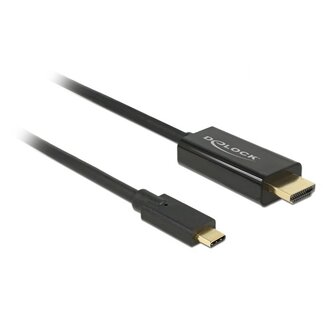 DeLOCK Premium USB-C naar HDMI kabel met DP Alt Mode (4K 30 Hz) / zwart - 1 meter