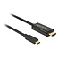 Premium USB-C naar HDMI kabel met DP Alt Mode (4K 30 Hz) / zwart - 1 meter