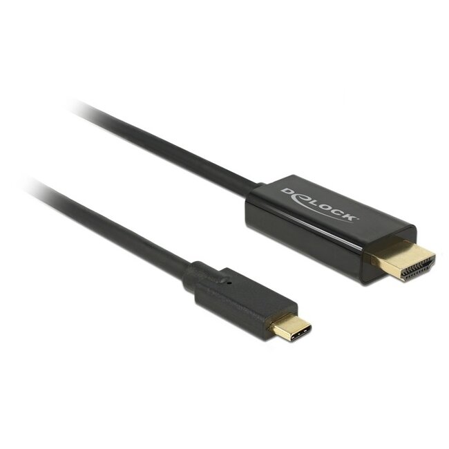 Premium USB-C naar HDMI kabel met DP Alt Mode (4K 30 Hz) / zwart - 2 meter
