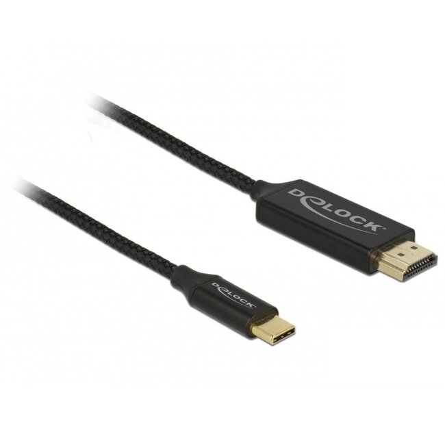 Premium USB-C naar HDMI kabel met DP Alt Mode (4K 60 Hz) / nylon - 1 meter