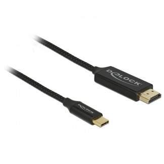 DeLOCK Premium USB-C naar HDMI kabel met DP Alt Mode (4K 60 Hz) / nylon - 2 meter