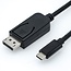 USB-C naar DisplayPort kabel met DP Alt Mode (4K 60 Hz) / zwart - 1,8 meter